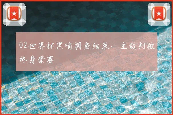 02世界杯黑哨调查结束,主裁判被终身禁赛